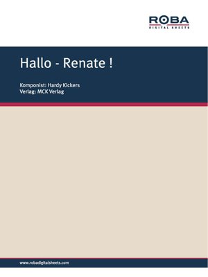 cover image of Hallo--Renate !